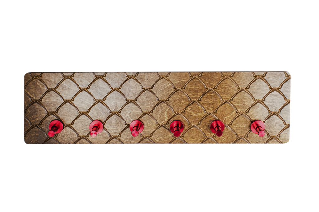 Planche murale avec crochets